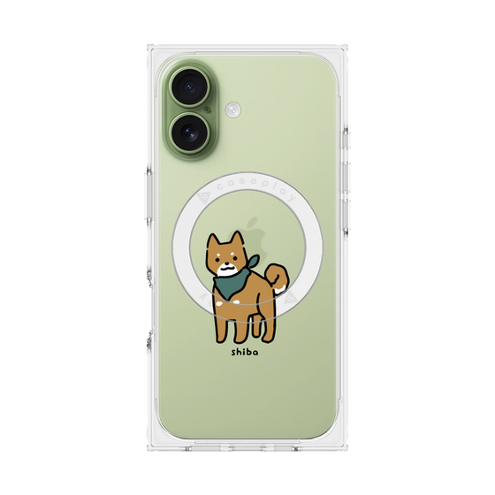 プレミアムスクエアケース with MagSafe［ オリジナル - CASEPLAYイヌ - shiba ］