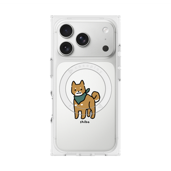 プレミアムスクエアケース with MagSafe［ オリジナル - CASEPLAYイヌ - shiba ］