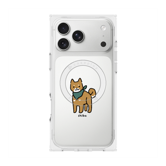 プレミアムスクエアケース with MagSafe［ オリジナル - CASEPLAYイヌ - shiba ］