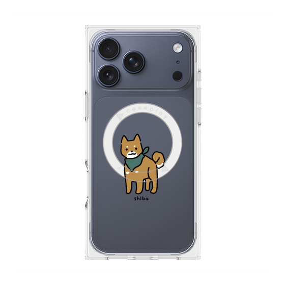 プレミアムスクエアケース with MagSafe［ オリジナル - CASEPLAYイヌ - shiba ］