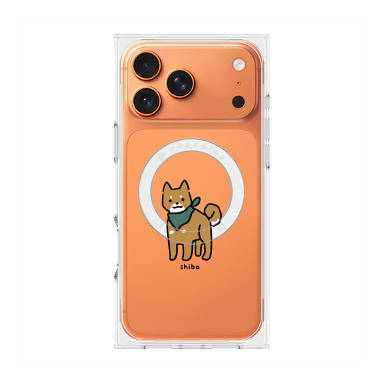 プレミアムスクエアケース with MagSafe［ オリジナル - CASEPLAYイヌ - shiba ］
