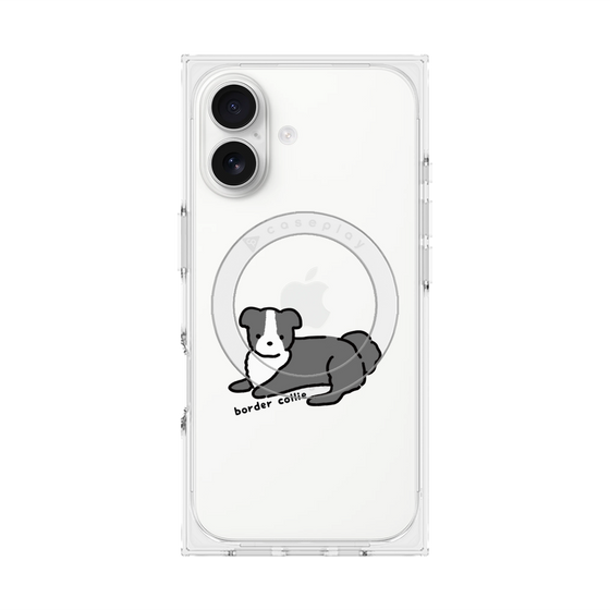 プレミアムスクエアケース with MagSafe［ オリジナル - CASEPLAYイヌ - border collie ］