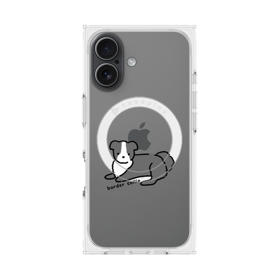 プレミアムスクエアケース with MagSafe［ オリジナル - CASEPLAYイヌ - border collie ］
