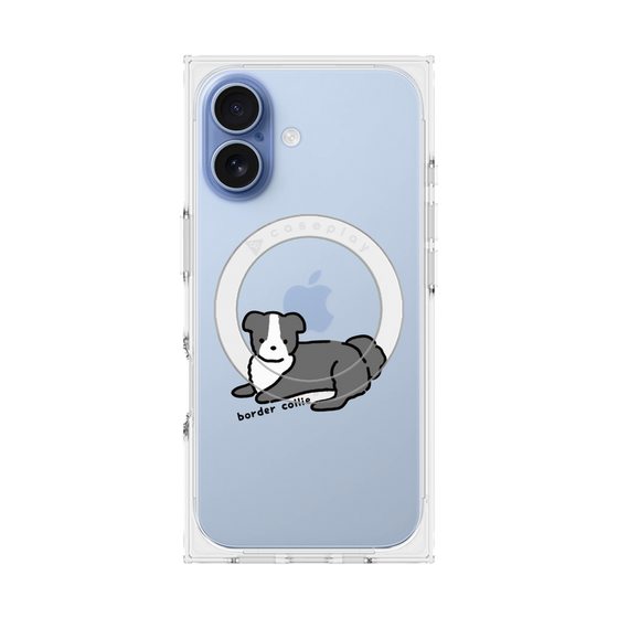 プレミアムスクエアケース with MagSafe［ オリジナル - CASEPLAYイヌ - border collie ］