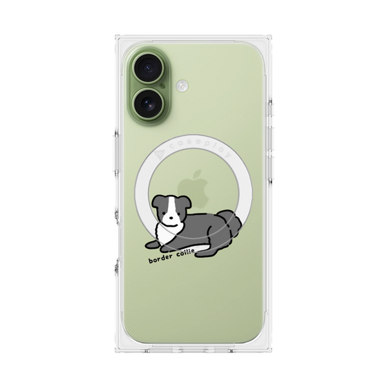 プレミアムスクエアケース with MagSafe［ オリジナル - CASEPLAYイヌ - border collie ］