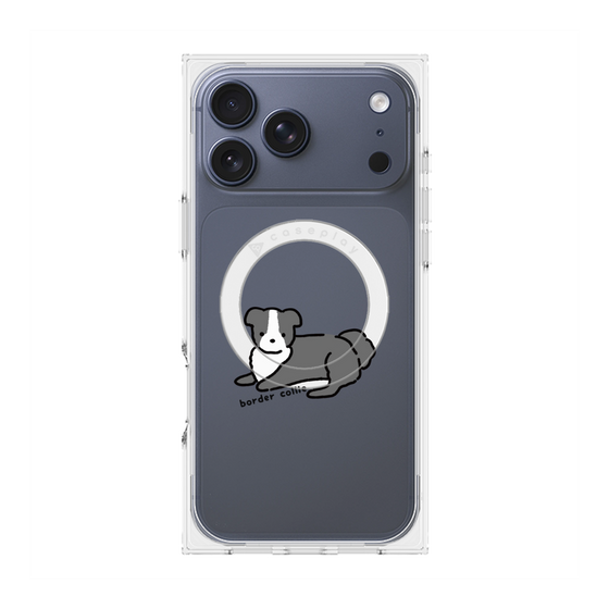 プレミアムスクエアケース with MagSafe［ オリジナル - CASEPLAYイヌ - border collie ］