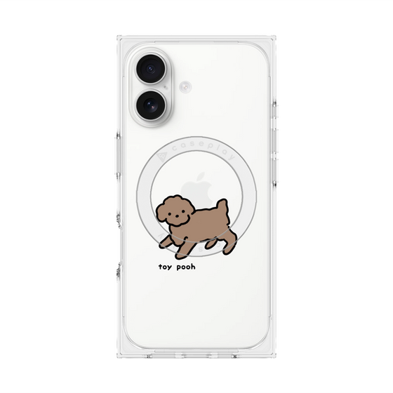 プレミアムスクエアケース with MagSafe［ オリジナル - CASEPLAYイヌ - toy pooh ］