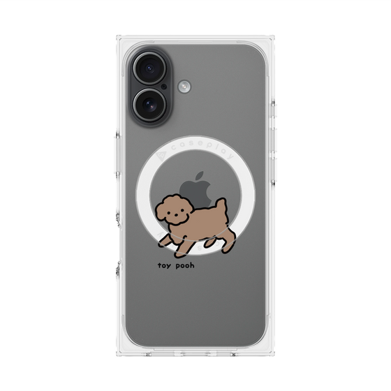 プレミアムスクエアケース with MagSafe［ オリジナル - CASEPLAYイヌ - toy pooh ］