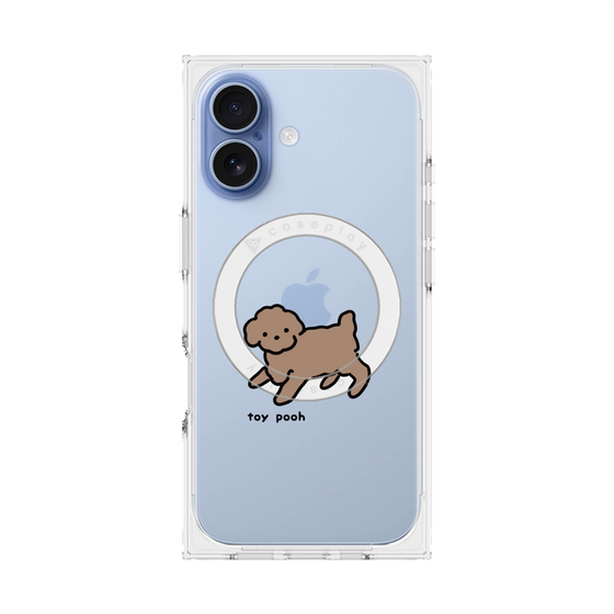 プレミアムスクエアケース with MagSafe［ オリジナル - CASEPLAYイヌ - toy pooh ］