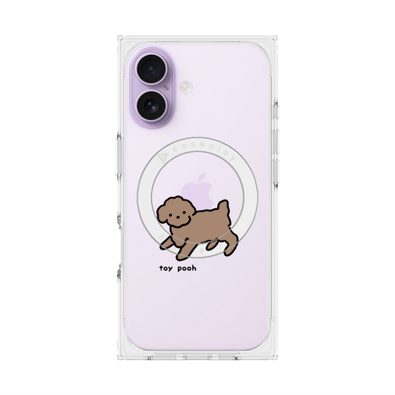 プレミアムスクエアケース with MagSafe［ オリジナル - CASEPLAYイヌ - toy pooh ］