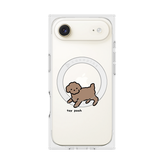プレミアムスクエアケース with MagSafe［ オリジナル - CASEPLAYイヌ - toy pooh ］