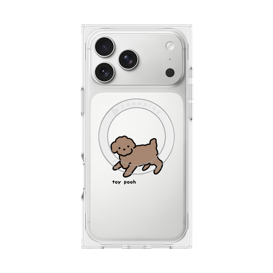 プレミアムスクエアケース with MagSafe［ オリジナル - CASEPLAYイヌ - toy pooh ］