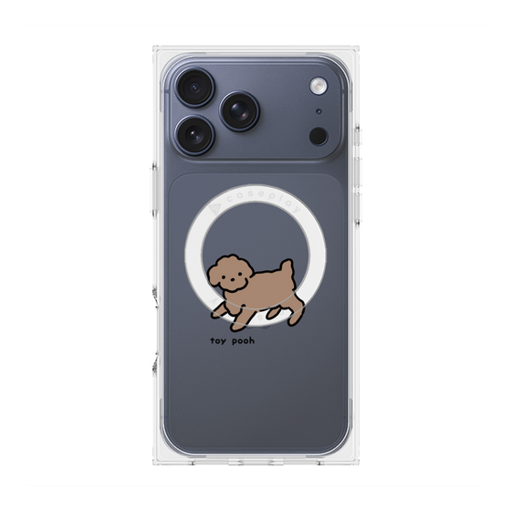 プレミアムスクエアケース with MagSafe［ オリジナル - CASEPLAYイヌ - toy pooh ］