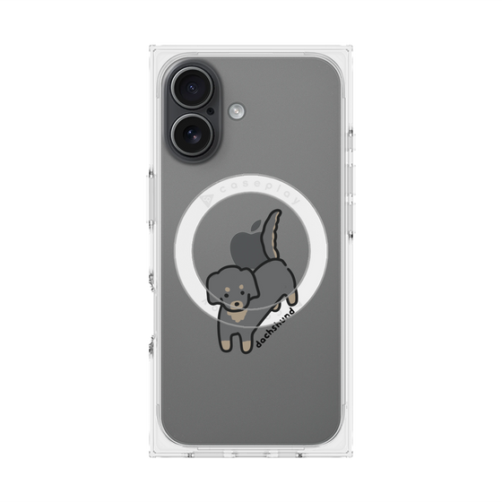 プレミアムスクエアケース with MagSafe［ オリジナル - CASEPLAYイヌ - dachsund ］