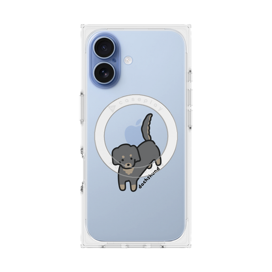 プレミアムスクエアケース with MagSafe［ オリジナル - CASEPLAYイヌ - dachsund ］