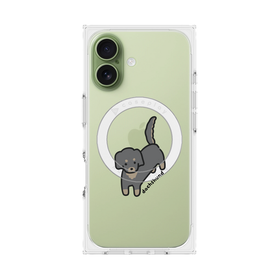 プレミアムスクエアケース with MagSafe［ オリジナル - CASEPLAYイヌ - dachsund ］