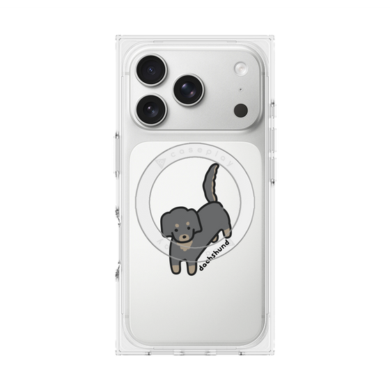 プレミアムスクエアケース with MagSafe［ オリジナル - CASEPLAYイヌ - dachsund ］