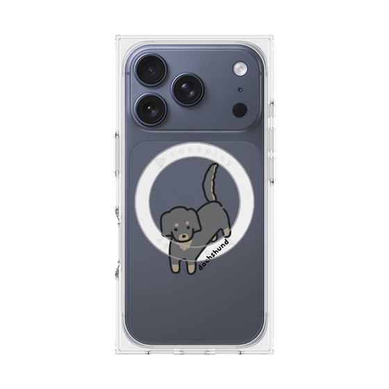 プレミアムスクエアケース with MagSafe［ オリジナル - CASEPLAYイヌ - dachsund ］