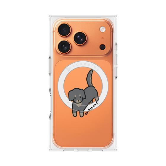 プレミアムスクエアケース with MagSafe［ オリジナル - CASEPLAYイヌ - dachsund ］