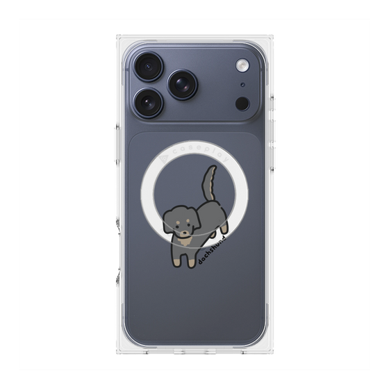 プレミアムスクエアケース with MagSafe［ オリジナル - CASEPLAYイヌ - dachsund ］