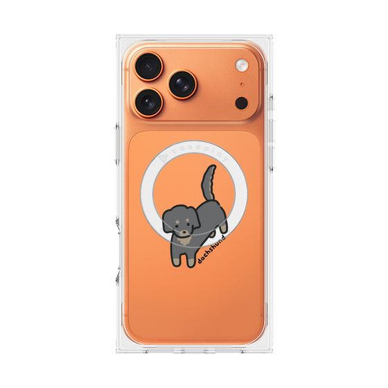 プレミアムスクエアケース with MagSafe［ オリジナル - CASEPLAYイヌ - dachsund ］