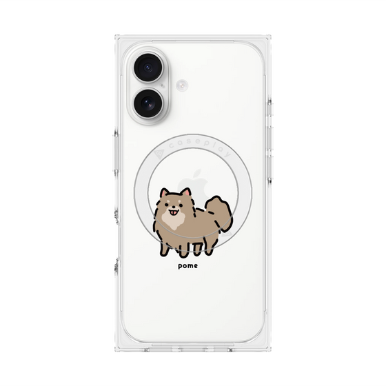 プレミアムスクエアケース with MagSafe［ オリジナル - CASEPLAYイヌ - pome ］