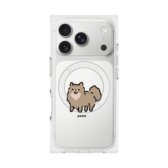 プレミアムスクエアケース with MagSafe［ オリジナル - CASEPLAYイヌ - pome ］