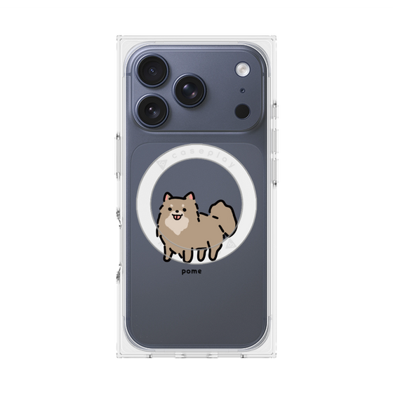 プレミアムスクエアケース with MagSafe［ オリジナル - CASEPLAYイヌ - pome ］