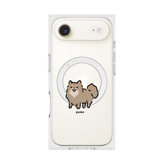 プレミアムスクエアケース with MagSafe［ オリジナル - CASEPLAYイヌ - pome ］