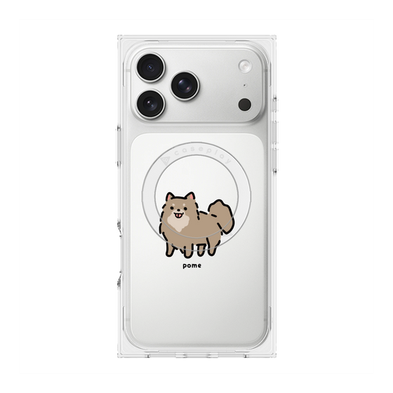 プレミアムスクエアケース with MagSafe［ オリジナル - CASEPLAYイヌ - pome ］