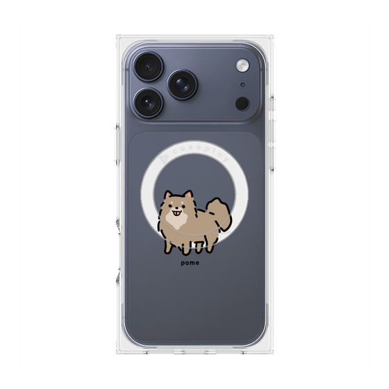 プレミアムスクエアケース with MagSafe［ オリジナル - CASEPLAYイヌ - pome ］