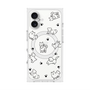 プレミアムスクエアケース with MagSafe［ オリジナル - CASEPLAYイヌ総柄 - black ］