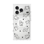 プレミアムスクエアケース with MagSafe［ オリジナル - CASEPLAYイヌ総柄 - black ］