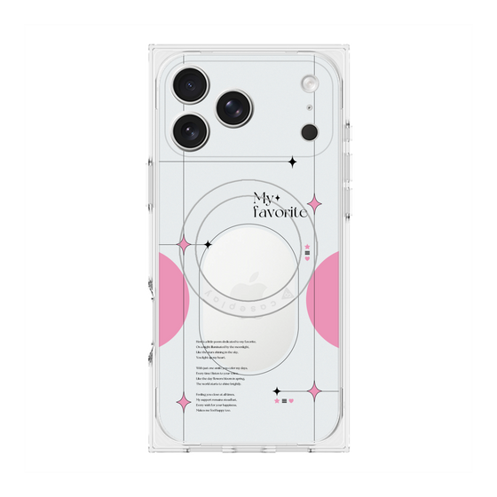 プレミアムスクエアケース with MagSafe［ オリジナル - チェキケース - ピンク ］