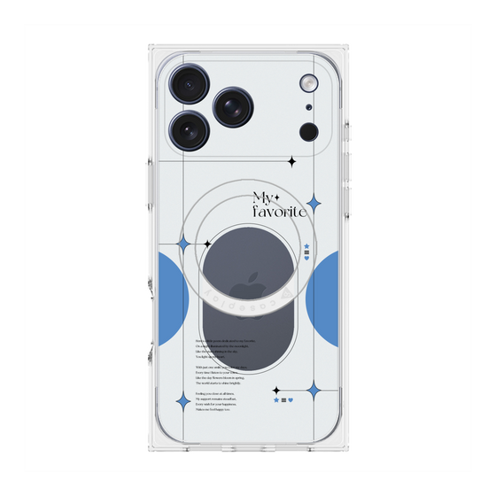 プレミアムスクエアケース with MagSafe［ オリジナル - チェキケース - ブルー ］