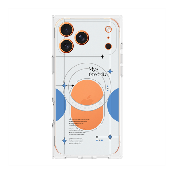 プレミアムスクエアケース with MagSafe［ オリジナル - チェキケース - ブルー ］