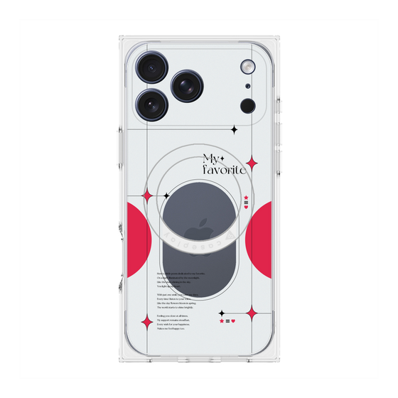 プレミアムスクエアケース with MagSafe［ オリジナル - チェキケース - レッド ］