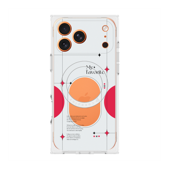 プレミアムスクエアケース with MagSafe［ オリジナル - チェキケース - レッド ］