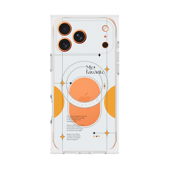 プレミアムスクエアケース with MagSafe［ オリジナル - チェキケース - オレンジ ］