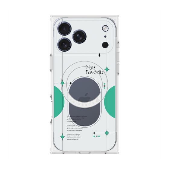 プレミアムスクエアケース with MagSafe［ オリジナル - チェキケース - グリーン ］