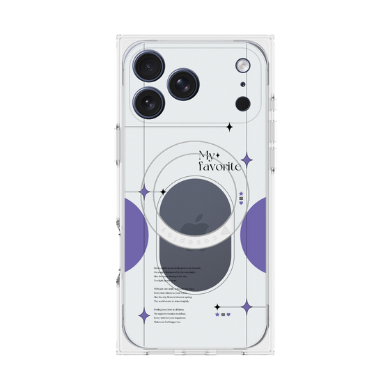 プレミアムスクエアケース with MagSafe［ オリジナル - チェキケース - パープル ］