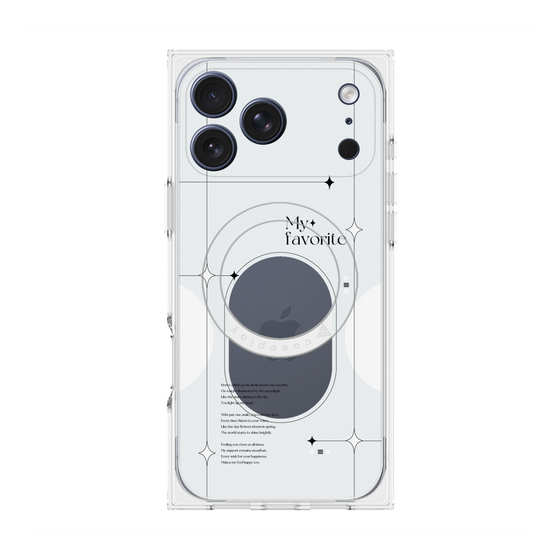 プレミアムスクエアケース with MagSafe［ オリジナル - チェキケース - ホワイト ］