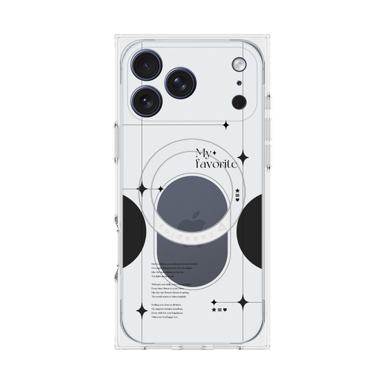 プレミアムスクエアケース with MagSafe［ オリジナル - チェキケース - ブラック ］