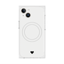 プレミアムスクエアケース with MagSafe［ オリジナル - 推し色ハート - ホワイト ］