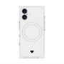 プレミアムスクエアケース with MagSafe［ オリジナル - 推し色ハート - ホワイト ］