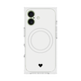 プレミアムスクエアケース with MagSafe［ オリジナル - 推し色ハート - ホワイト ］