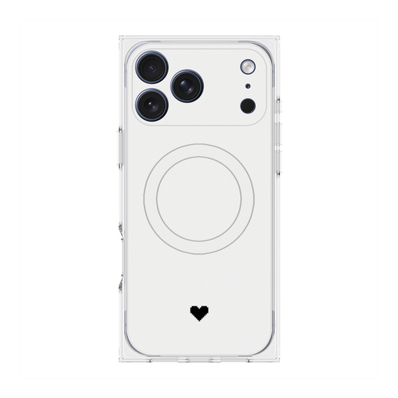プレミアムスクエアケース with MagSafe［ オリジナル - 推し色ハート - ホワイト ］