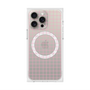 プレミアムスクエアケース with MagSafe［ オリジナル - 推し色チェック - ピンク ］