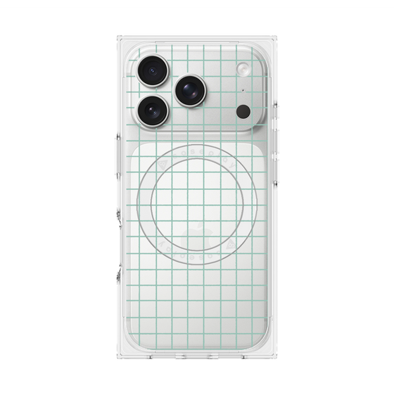 プレミアムスクエアケース with MagSafe［ オリジナル - 推し色チェック - グリーン ］