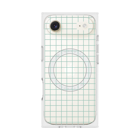 プレミアムスクエアケース with MagSafe［ オリジナル - 推し色チェック - グリーン ］